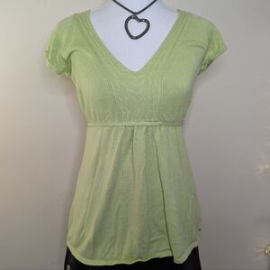 Tommy Hilfiger Light Green Short Sleeve Top